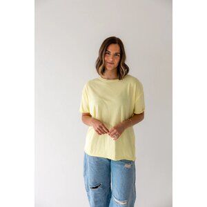 FREE PEOPLE We The Free Nina Tee Bundle in Yellow and Purple Size X-Large